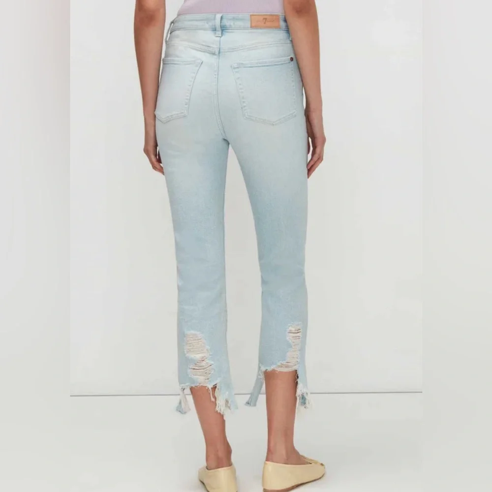 7 For All Mankind Luxe Vintage High Waist Slim Kick Sz 29